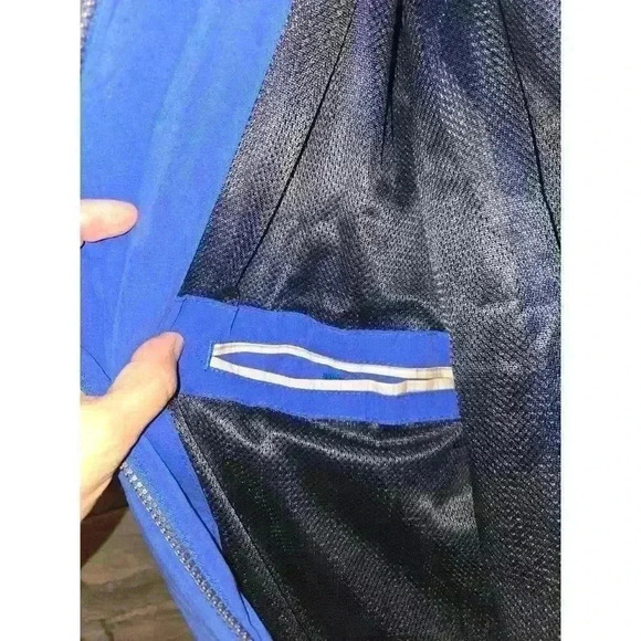 London Fog Men's Blue Windbreaker Golf Jacket Size L Zip Front Gorpcore Casual - Picture 8 of 14